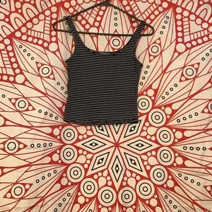 Striped crop tank top